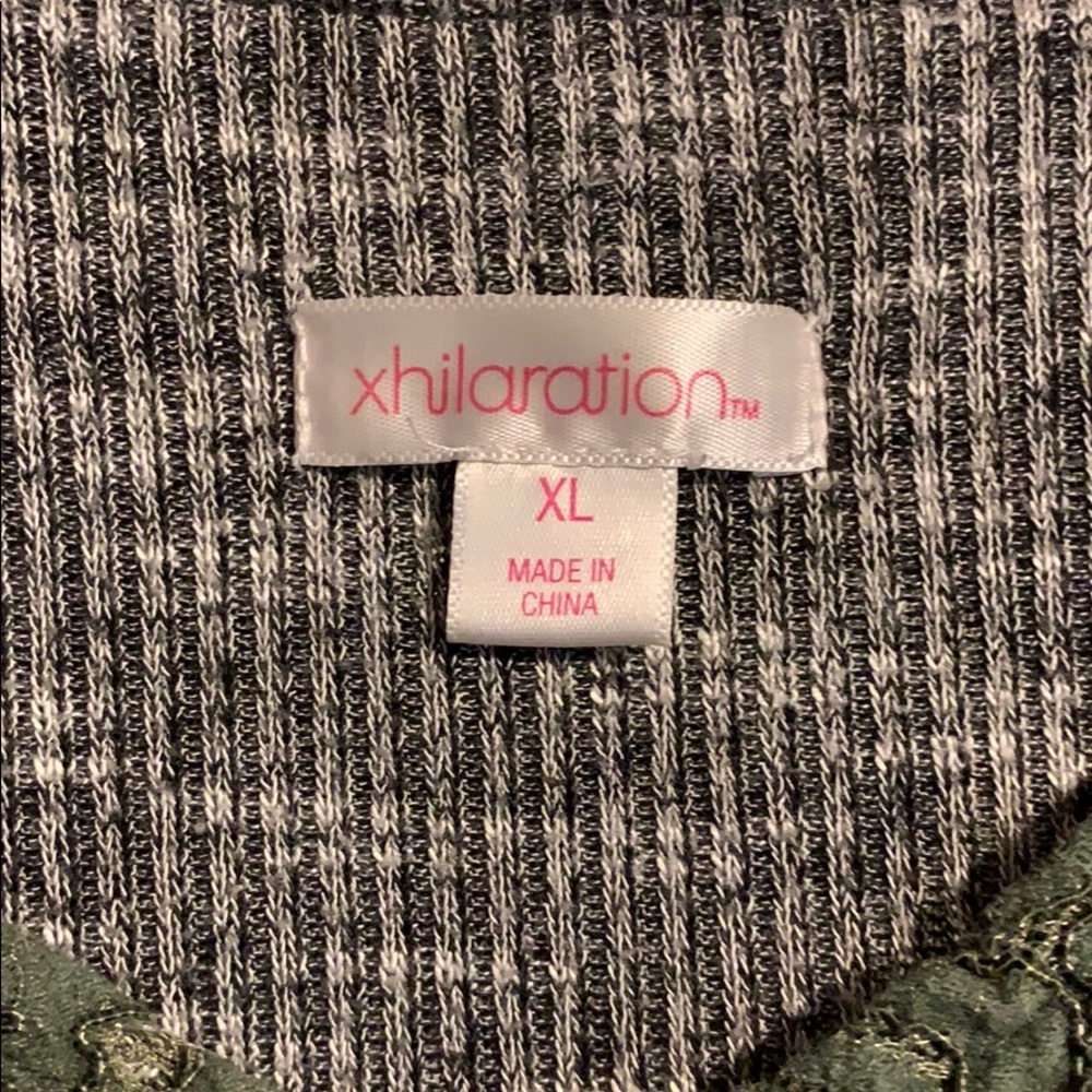 Green and grey layer xhilaration tank top